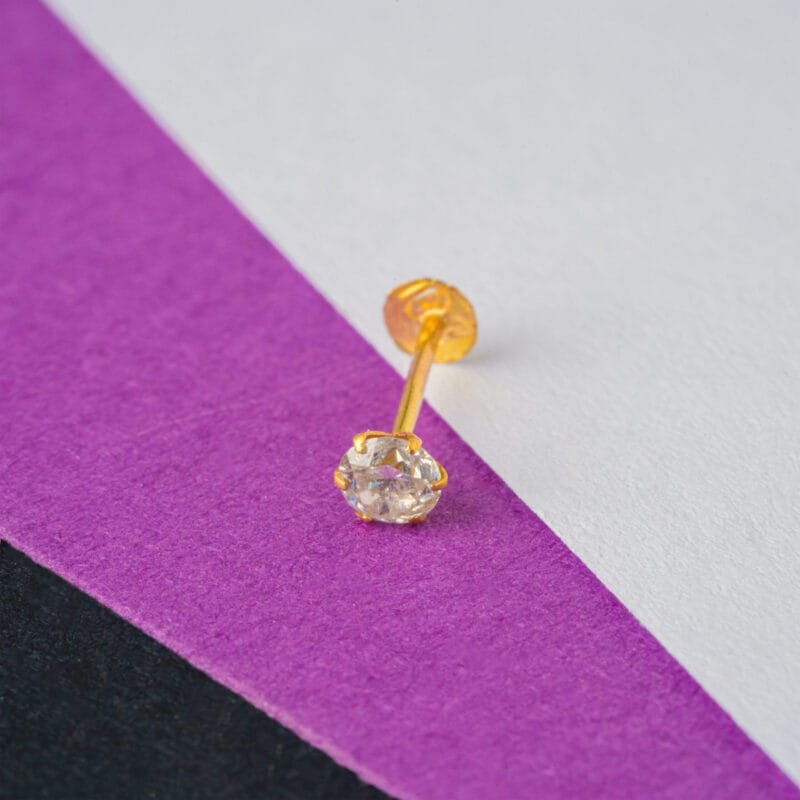 Blossom 18k Diamond Nose Ring - Image 5