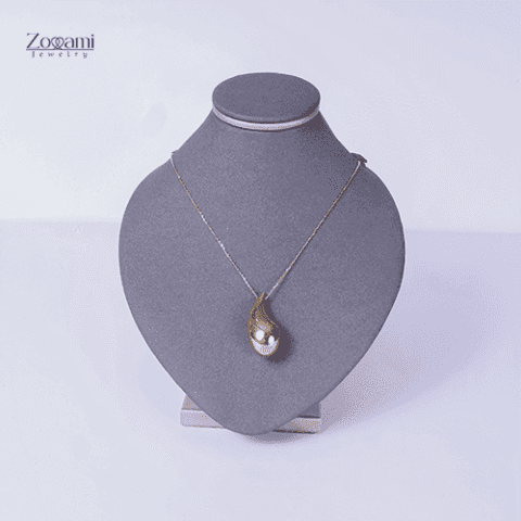 21K Gold Teardrop Necklace